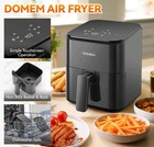 Domem 3-liter Capacity Compact Air Fryer Digital Control Removable Basket New
