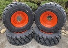 4-heavy Duty 12-16 5 Sks-7 Skid Steer Tires rims For Bobcat   More-12x16 5-14ply