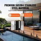 Uimoso Glass Clamp 10 Pcs Square Railing Bracket For 0 31  -0 47   Glass Black