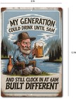 Beer Tin Sign Funny Metal Wall Decor Man Cave Rustic Retro Indoor