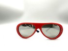 Vintage I Ski Summit Red White Blue Mirriored Aviator Sunglasses 56 10 140