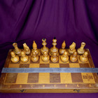 Vintage Soviet Big Wooden Chess Full Set Folding Board 45x45 Cm King 12 Cm Ussr