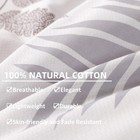 Queen Duvet Cover Set 100  Cotton Blue Floral Duvet Cover Set  3pcs