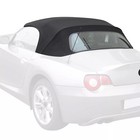 For 2003-2008 Bmw Z4 Convertible Coupe Soft Top With Heated Glass Window  Black