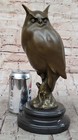 Large Prey Owl Bird Bronze Marble Sculpture Statue Hotcast Lost Wax Figurine Art
