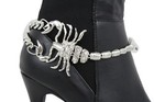 Western Fashion Boot Bracelet Chain Silver Metal Big Scorpion Shoe Weekend Charm