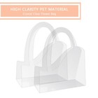Transparent Flower Gift Bags With Handle Floral Pet Packaging 10 Sets Heart