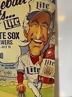 Miller Lite Beer - Chicago White Sox Metal Sign - Bob Uecker High Life Mgd