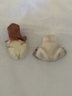 Set 2 Stone Frog Figurines Hand Carved