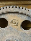 Antique 10 4  Cast Iron Gear Steampunk Industrial Cog Farm Wheel Nice Lamp Base