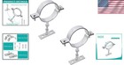 Galvanized Steel 4-inch Adjustable Pipe Bracket Heavy Duty Supports For Pipes