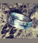 1959 Silver Quarter Coin Ring   Sizes  5 - 10   Sterling Silver Handmade Ring