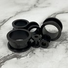 Pair Of Black Steel Screw On Tunnels Set Gauges Plugs Pick Size