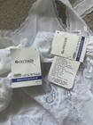 Nwt Vintage French Nailon Rhodiatoce White Slip Lingerie Set  With Lace
