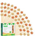 Fall Maple Leaf Cocktail Picks Maple Leaves Autumn Theme Decoration Long 
