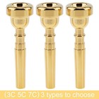 Gold Plating Copper Alloy Players Trumpet Mouthpiece Size 3c 5c 7c For Bach