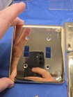 Double Light Switch Cover Polished Brass Look 155tt Amertac 2 Gang Lot Of Three