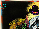 Happy Clown Vintage 1973 Flocked Headshop Blacklight Poster By Pro Arts -nice 