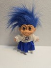 Vintage Russ Troll Doll 90   s Hanukkah Blue Hair Star Of David Jewish 