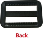 1 5    38mm Pks Black Plastic Tri-glide Slides Teeth Adj  Strapping Bar Backpacks 