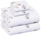 100  Organic Cotton Flannel Sheets Size Bed Set Queen Floral