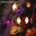 Dontsri Solar Powered Halloween Lights  40 Led  8 Modes  Waterproof  Purple