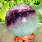 680g Natural Fluorite Ball Purple Quartz Crystal Gemstone Healing