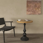 Modern Small Round Wooden End Tables Retro Side Table Accent Coffee Side Table