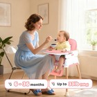 Portable Highchair Fold 5 In 1 Baby High Chair 5 Point Harness For Eating