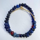 Russian Blue And Cobalt Blue Vaseline Trade Beads 30inch