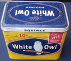 Vintage White Owl Squires Metal Cigar Box