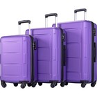 Merax 3 Piece Luggage Set Abs Lightweight Suitcase With Tsa