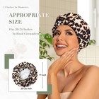 Waterproof Shower Cap For Women  Large Elastic Hair Wrap For Long Hair