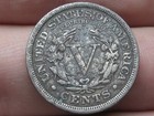 1908 Liberty Head V Nickel 5 Cent Piece- Dark black  Vf Details