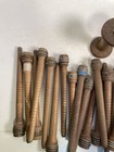 Wood Bobbins Spools Industrial Style 3 -8 75  Wooden Quills Mixed Lot-30