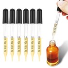 6pcs Essential Oils Medicine Art Eye Glass Graduated Dropper 3  4  Straight