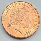 1999 Guernsey Two Pence Coin - Bailiwick Of Guernsey - Cow - Only 600 000 Minted