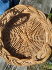 Sturdy Handmade Woven Willow Serving Tray Basket  Rustic Organizer  Approx  15 w