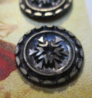 Set Of 4  Antique  Vintage 5 8  Flat Silver  Metal Victorian  Buttons - French