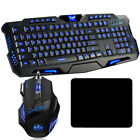 Gaming Keyboard And Mouse Led Light Backlit Mechanical Feel For Computer Desktop