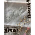 Pan American 1901 Antique Embroidered Silk Lace Handkerchief Floral