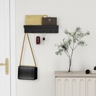 Key Holder For Wall Mount Rustic Key And Mail Organizer  6 Key Hooks Shelf Small