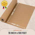Brown Kraft Butcher Paper Roll - 18 Inch X 100 Feet - Usa Made - Food-grade Pape