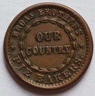 1863 United We Stand Broas Brothers Pie Bakers Civil War Store Card Token Cwt