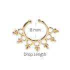 16g Septum Hanger Body Jewelry None Piercing Cartilage Septum Anodized Titanium
