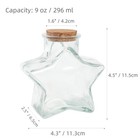 Decorative Glass Bottles With Cork Stoppers  10 Fl Oz  Five-pointed Star Bott   