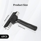 6 Pcs 4-inch Rubber Brayer Roller Size each   1   d  X 4  l   Black