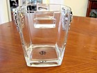 Vtg  arthur Court  Beautiful Glass Ice Wine Champagne Bucket Silver Doves Banner