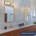 Woshitu Led Wall Sconce Light  19 Inch Modern Sconces Bath Wall Lighting 3000k 