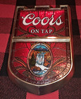 Near Mint Beautiful Vintage 1970s Coors Waterfall Shield Lighted Beer Sign